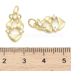 Ottone micro spianare pendenti zirconi&nbsp;KK-H527-06A-G