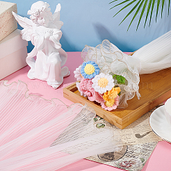 Emballage d'emballage de bouquets de fleurs en polyester ondulé froissé&nbsp;FIND-WH0110-751B