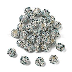 Perles rondes en verre strass scintillantes&nbsp;OACR-S048-01G