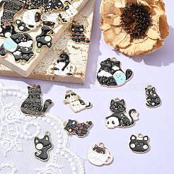 30pcs 10 styles de pendentifs en émail en alliage&nbsp;ENAM-CJ0004-65