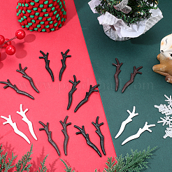 30 Paar 3 Farben Kunststoff Schneemann Hand Zweig Geweih&nbsp;AJEW-GF0012-64A