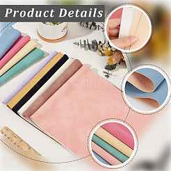 10 Stück 10 Farben mattierte PVC-Kunstlederstoffe&nbsp;DIY-CL0001-71A