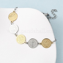 Religion 304 Edelstahl-Gliederarmbänder für Damen&nbsp;BJEW-F524-03GP