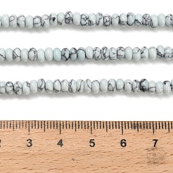 Stränge aus synthetischen Malachit- und synthetischen Türkisperlen&nbsp;G-Z110-B03-2x4mm
