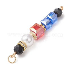 Pendenti in perle di vetro e conchiglia e perle di ottone&nbsp;PALLOY-JF04806