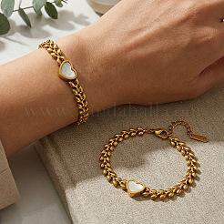Bracelets en acier inoxydable 304 et nacre naturelle&nbsp;WG3EE75-01