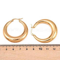 Pendientes de aro de acero inoxidable 304 con revestimiento iónico (IP)&nbsp;EJEW-O096-45G