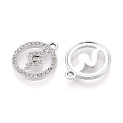 Pendenti con strass in lega di placcatura a cremagliera&nbsp;PALLOY-T091-21M-P