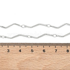 Collane con catena a maglie ondulate in acciaio inossidabile 304&nbsp;NJEW-D299-01P