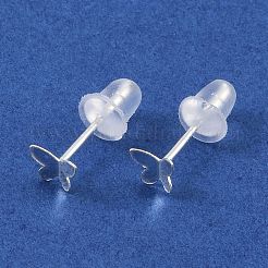 999 feine Silber-Ohrstecker für Damen&nbsp;EJEW-S215-30S-04