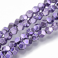 Electroplate non magnetici ematite sintetico fili di perline&nbsp;G-S365-013B