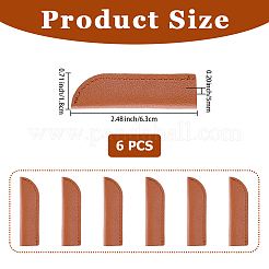 6 étui de protection en cuir PU pour pointe de stylo&nbsp;AJEW-CL0002-24A