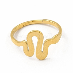 Bague ajustable en acier inoxydable 304 avec placage ionique (IP) pour femme&nbsp;LS-RJEW-B027-25G