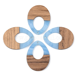 Pendentifs en résine opaque et bois de noyer&nbsp;RESI-S389-014A-C