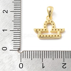 925 pendente in argento sterling con micro pavé di zirconi trasparenti&nbsp;STER-Z012-06G-12