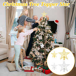 4 stella di plastica decorativa per albero di Natale in 4 stili&nbsp;AJEW-GA0006-07