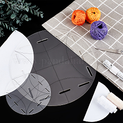 2 Stück Quiltlineale aus Acryl in 2 Stilen&nbsp;DIY-AR0002-54