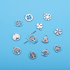 12 pz 12 ciondoli in acciaio inossidabile 304&nbsp;STAS-SZ0001-48