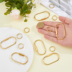 6 Stück Messing-Verschlusskarabiner&nbsp;KK-HS0015-85B