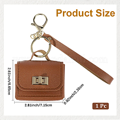 Porte-clés portable en cuir PU&nbsp;FIND-WH20012-89B