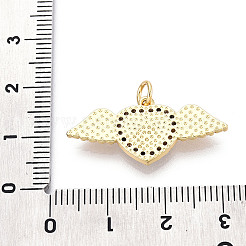 Pendenti in zirconi cubici trasparenti in micro pavè di ottone&nbsp;KK-N268-68G