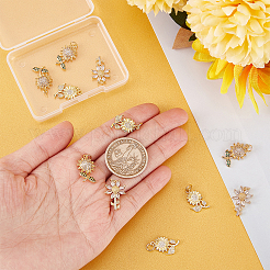 12pcs 3 pendentifs en laiton micro pavé de zircone cubique de style&nbsp;KK-BBC0002-98