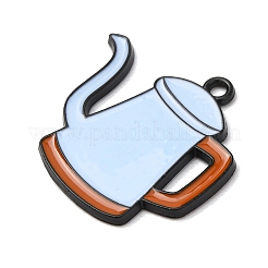 Pendenti in lega di caffè smaltati&nbsp;ENAM-I089-01B-05