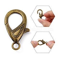 Tibetischen Stil Legierung Karabiner Schnallen&nbsp;X-PALLOY-O027-AB01