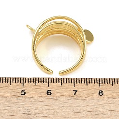 Messing Manschettenringe&nbsp;RJEW-C140-03G