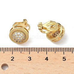 Messing Micro Pave klare Zirkonia Ohrclips&nbsp;EJEW-A132-02B-G
