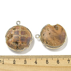 Colgantes de ágata druzy naturales galvanizados&nbsp;G-A229-01B