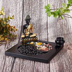 Mini jardin zen yin&nbsp;DJEW-WH0067-02