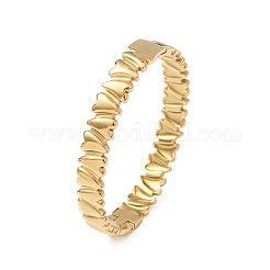 Bracciale rigido a cerniera aperto a forma di cuore in acciaio inossidabile 304 per San Valentino&nbsp;SA-CBA7A40-07G
