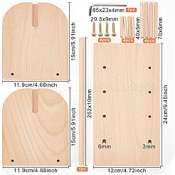 Ensemble de support de stockage de fil à coudre en bois&nbsp;TOOL-WH0002-05