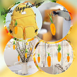 45 Stück 3 Stile Flocky Schaum Anhänger Dekoration&nbsp;HJEW-GL0001-03