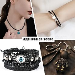 Cordon en cuir tressé avec âme&nbsp;WL-OC0001-02