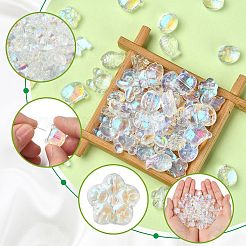 100pcs 10 Arten transparente Glasperlen&nbsp;GLAA-CJ0001-93