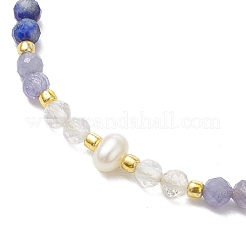 Verstellbare Armbänder aus geflochtenen Perlen aus natürlichem Lapislazuli&nbsp;BJEW-JB11619-04