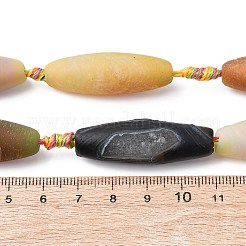 Mattiert natürlichen Achat Perlen Stränge&nbsp;G-P605-M01-01