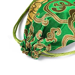Chinesische Stickerei Satin Turnbeutel&nbsp;ABAG-N008-10x11-C01