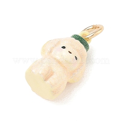 Pendentifs d'émail en laiton &nbsp;LS-KK-CBAE20A-01H-G