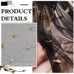 Netzstoff aus Polyester mit Fruchtstickerei&nbsp;KK-WH0558-10A