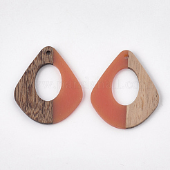 Pendentifs en bois de résine et de noyer&nbsp;RESI-S358-06E