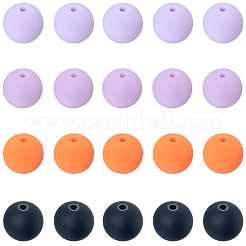 Perles acryliques en silicone imitées de style caoutchouté&nbsp;MACR-PA0001-06B-04