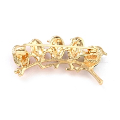 Uccelli con spilla di strass in lega ramificata&nbsp;JEWB-O009-11