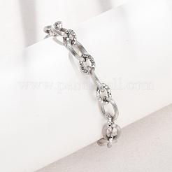 Bracciali a catena con maglie ovali in acciaio inox 304 da 8 mm&nbsp;SA-CBA725A-27P