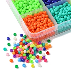 120g 15 Farben undurchsichtige Acrylperlen&nbsp;SACR-FS0001-28