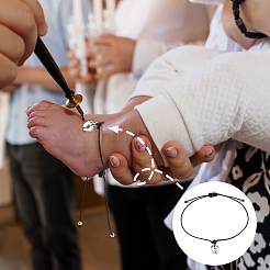 200 bracelet en cordon de polyester ciré.&nbsp;BJEW-OC0001-28