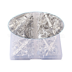 Pendenti in lega di zinco di stile tibetano&nbsp;TIBEP-TA0002-36AS-RS