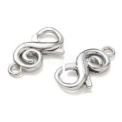 Fermoir mousqueton en laiton en forme de S pour la fabrication de bijoux&nbsp;KK-CBA5585-05P